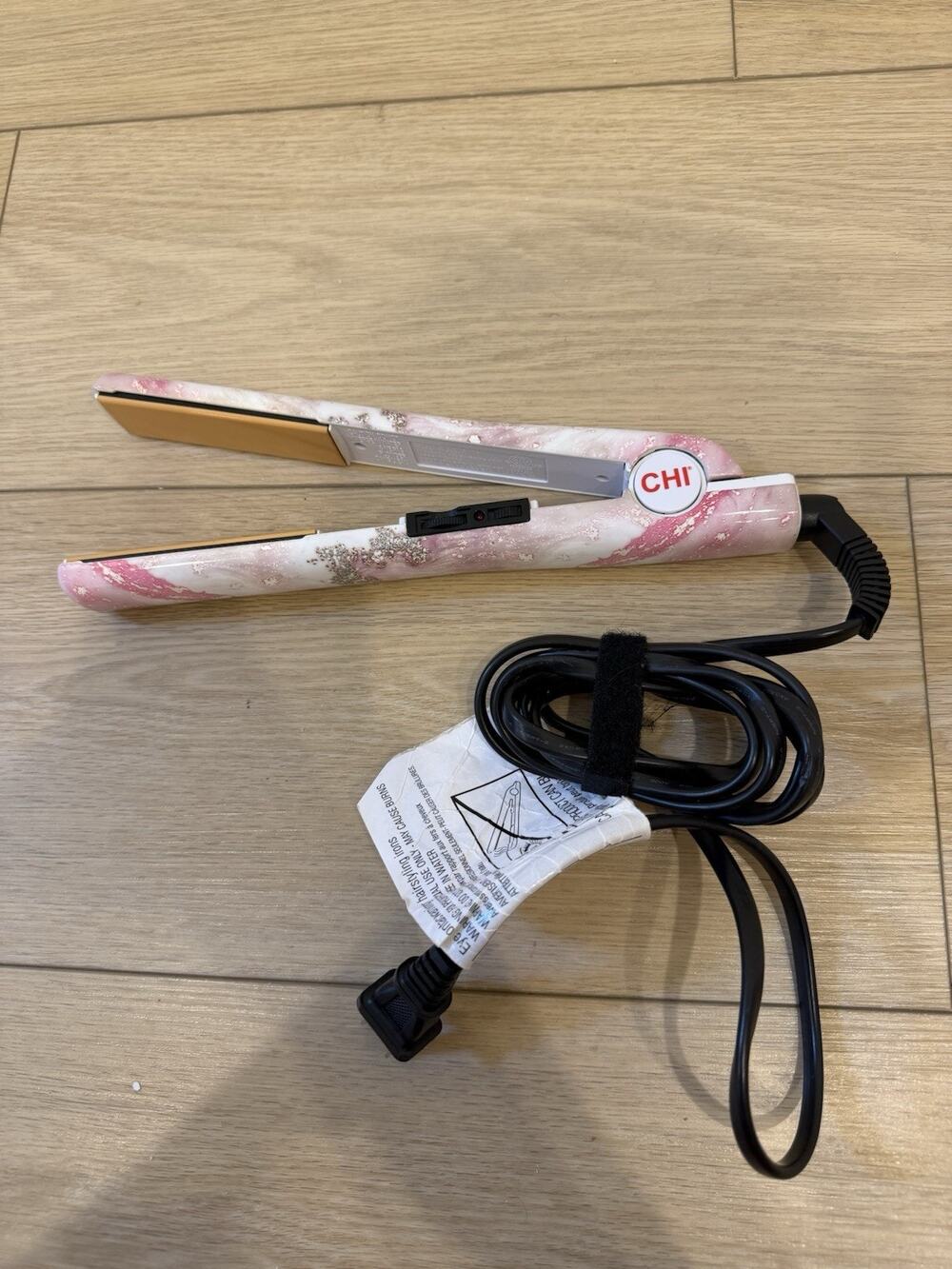 CHI Ceramic 1" Flat Iron Hair Straightener Pink Marble Model CA2383